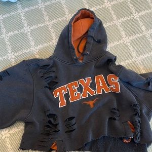 Texas vintage cropped hoodie